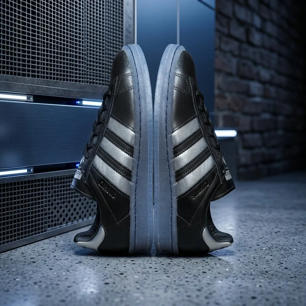 Adidas Campus 80s LA Rave Scene Core Black Silver Mens Size 7 GY4600 NWOB